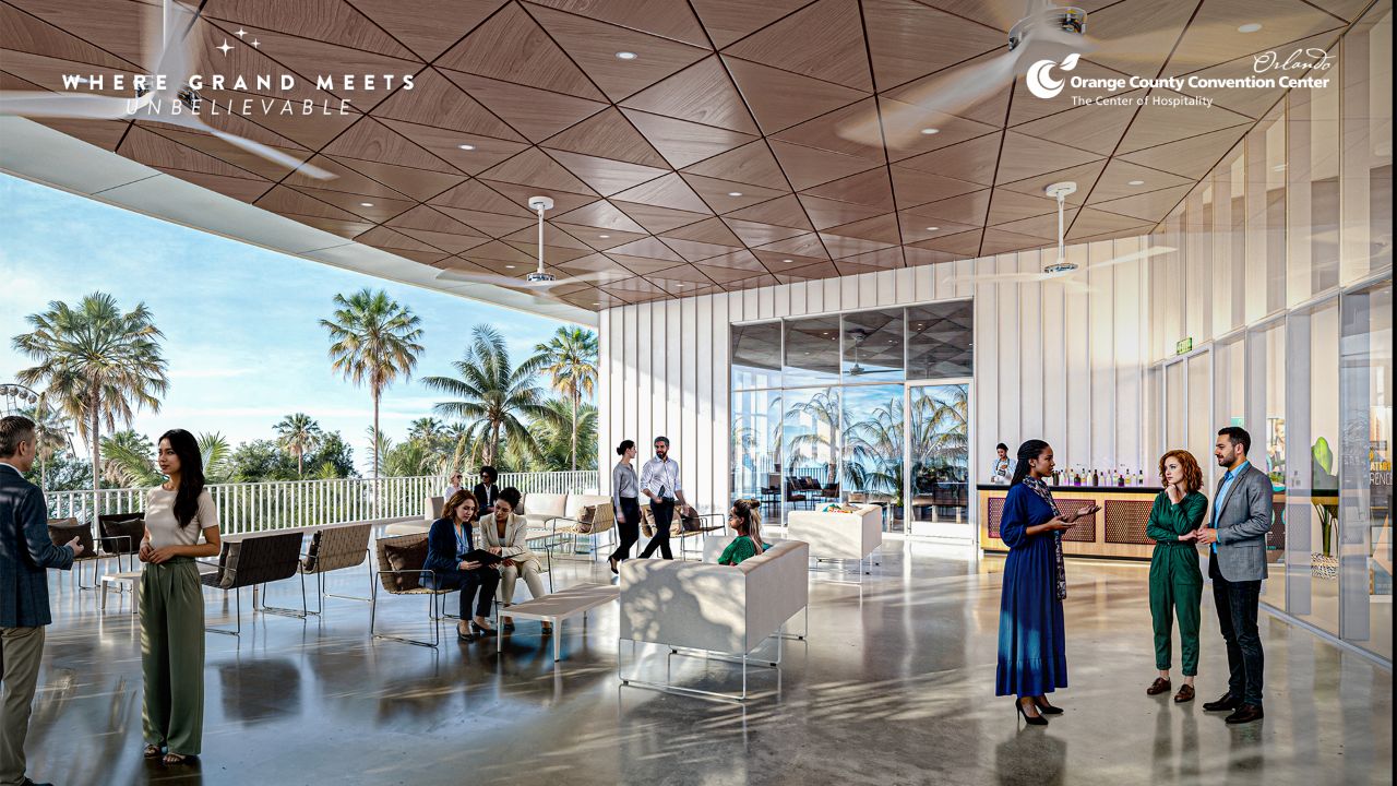 Expansion meeting room terrace architectural rendering